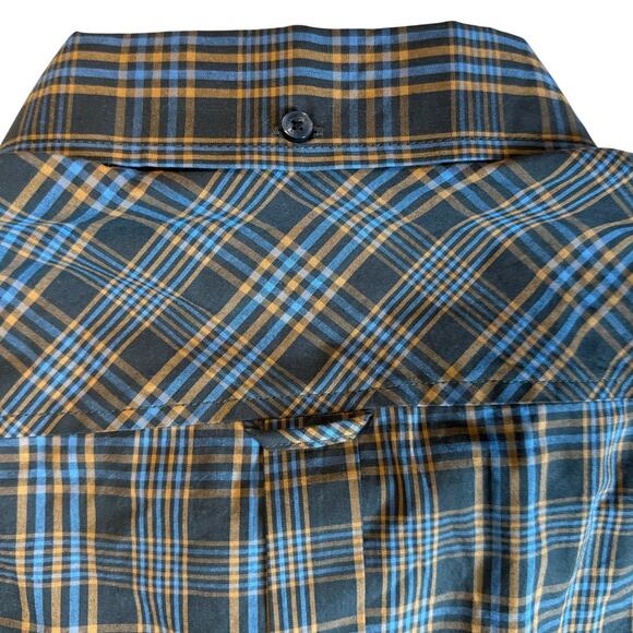 Ben Sherman Men's L Blue Plaid Long Sleeve Cotton Button Down Shirt - Picture 7 of 9